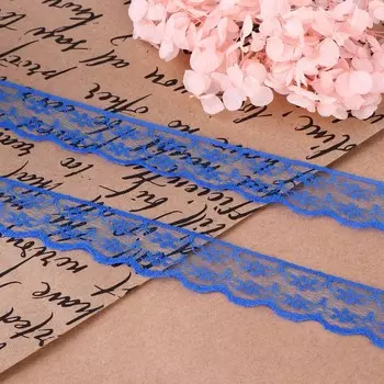 Кружево капроновое, 23 мм, 10±1 м, цвет синий №15