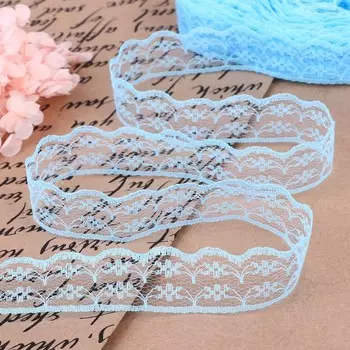 Кружево капроновое, 23 мм 10 ± 1 м, цвет голубой №33