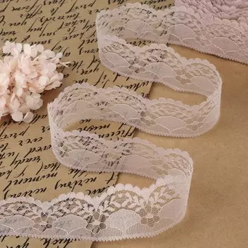 Кружево капроновое, 40 мм 10 ± 1 м, цвет пудровый