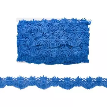 Кружево матовое гипюр 3 см/13,72 м (105 синий)