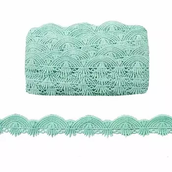 Кружево матовое гипюр 3 см/13,72 м (136 мятный)
