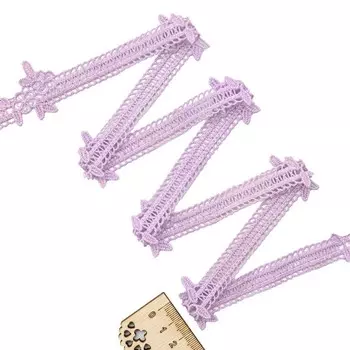 Кружево матовое гипюр 3 см/13,72 м (148 сиреневый)