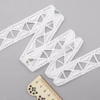 Кружево матовое гипюр 3 см/13,72 м (белый)