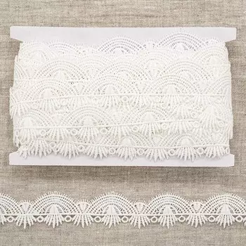 Кружево матовое гипюр 3 см/13,72 м (белый)