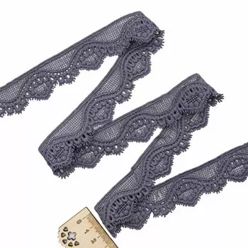 Кружево матовое гипюр 3 см/9,14 м (240 лаванда)