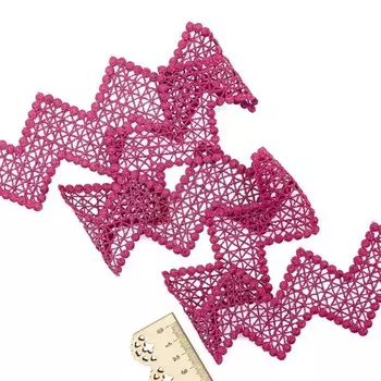 Кружево матовое гипюр 4,5 см/13,72 м (NN074 марсала)