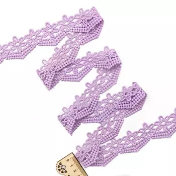 Кружево матовое гипюр 4 см/13,72 м (148 сиреневый)