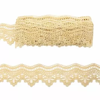 Кружево матовое гипюр 6 см/9,14 м (406 молочный)