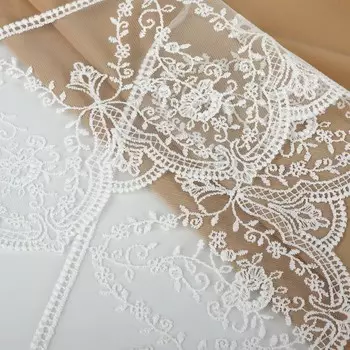 Кружево на сетке, 145 мм, 11±1 м, айвори