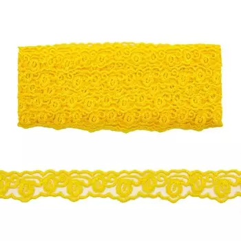 Кружево органза, 23 мм/13,71 м (012 жёлтый)