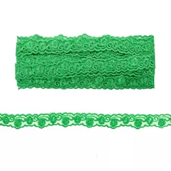 Кружево органза, 23 мм/13,71 м (060 светлый зелёный)
