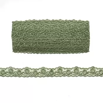 Кружево органза, 23 мм/13,71 м (097 хаки)