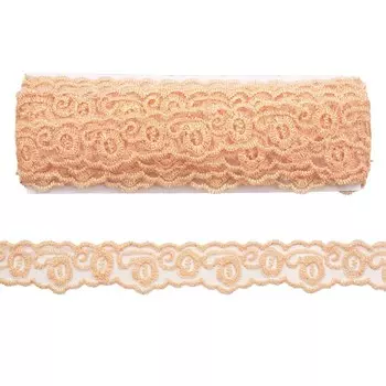 Кружево органза, 23 мм/6,8 м (+/- 4 см), 021 персик