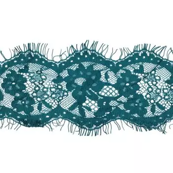 Кружево реснички 105 мм/30 м (по 3м) (168 изумрудный)