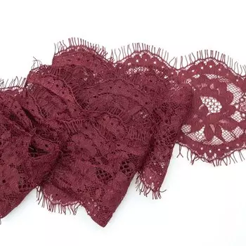 Кружево реснички 105ммx3м, цвет 178 бордовый