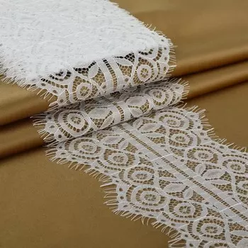 Кружево реснички, 145 мм 3 ± 0,5 м, цвет белый