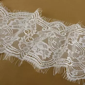 Кружево реснички, 170 мм 3 ± 0,5 м, цвет белый