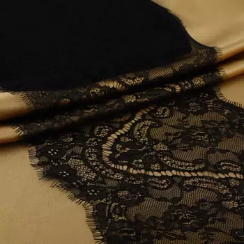 Кружево реснички, 270 мм 3 ± 0,5 м, цвет чёрный