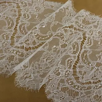 Кружево реснички, 280 мм 3 ± 0,5 м, цвет белый