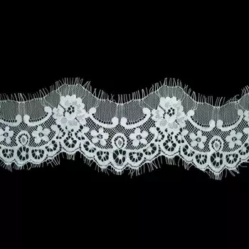 Кружево реснички 80 мм/30 м (по 3м) (250 мята)