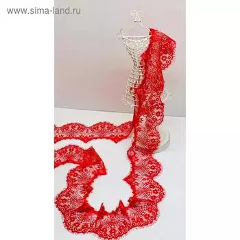 Кружево реснички, размер 10 см, цвет алый