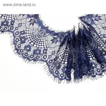 Кружево реснички, размер 10 см, цвет синий