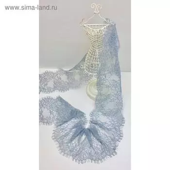 Кружево реснички, размер 16 см, цвет серый