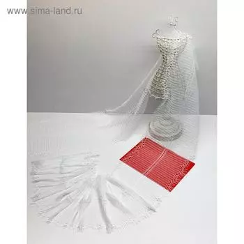Кружево реснички, размер 20 см, цвет белый