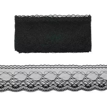 Кружево сетка 0623-3013, 8,5 см/13,71 м (чёрный)
