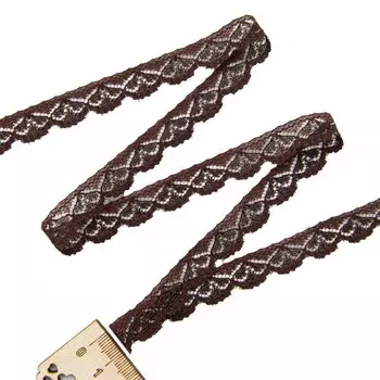 Кружево сетка 1,3 см/12,2 м (+/-2,2м) (коричневый)