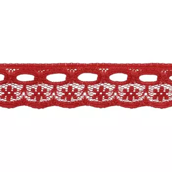 Кружево сетка 1.6 см/10 м (красный)