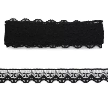 Кружево сетка 2,0 см/6,8 м (+/- 4 см) 0623-1178, чёрный