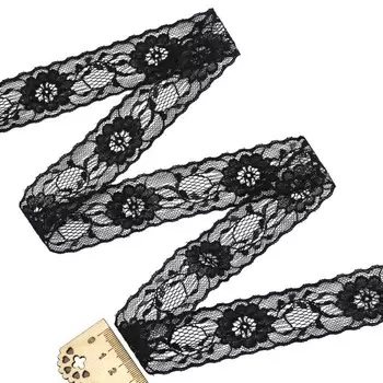 Кружево сетка 3,3 см/25 м 0623-1175 (чёрный)