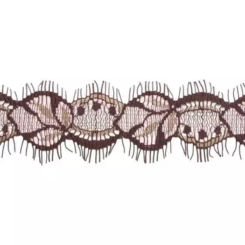Кружево сетка 4 см/10 м (бежевый/коричневый)