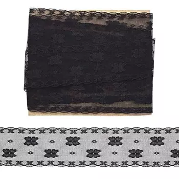 Кружево сетка 5,5 см/5 м (+/- 4 см) 0623-1176, чёрный