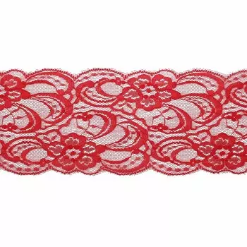 Кружево сетка 8 см/10 м (красный)