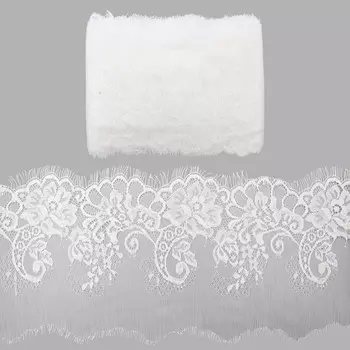 Кружево шантильи 20 см/15 м (белый)