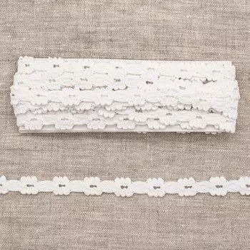 Кружево вязаное 15 мм/5 м (+/- 4 см), белый