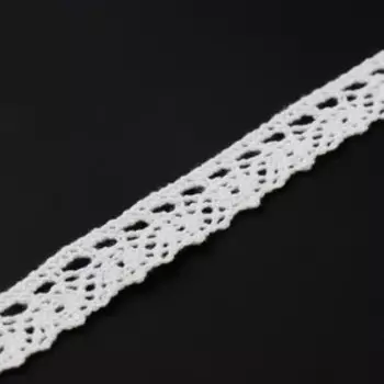 Кружево вязаное, 15 мм 15 ± 1 м, цвет кипенно-белый