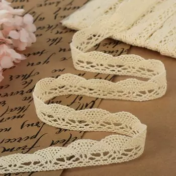 Кружево вязаное, 20 мм 10 ± 1 м, цвет бежевый