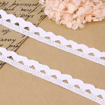 Кружево вязаное, 22 мм 10 ± 1 м, цвет белый