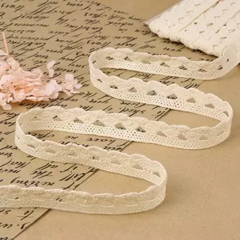 Кружево вязаное, 22 мм 10 ± 1 м, цвет бежевый
