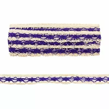 Кружево вязаное, 2,54 см/9 м (сиреневый)