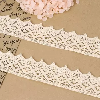 Кружево вязаное, 40 мм 10 ± 1 м, цвет бежевый