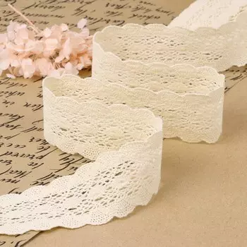 Кружево вязаное, 50 мм 10 ± 1 м, цвет бежевый