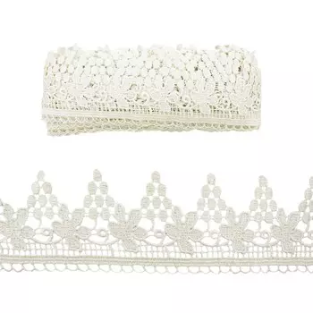 Кружево вязаное, 9 см/13,71 м (А501 молочный)