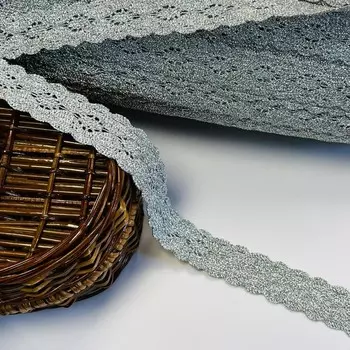 Кружево вязаное люрекс 05-19, размер 3,5 см, 1 м