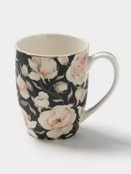 Кружка WY Pink O'hara, 350 мл, фарфор, чёрная