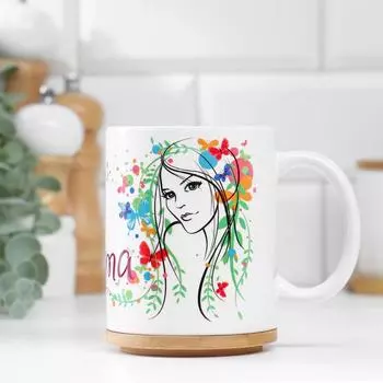 Кружка чайная керамическая «8 марта», 320 мл