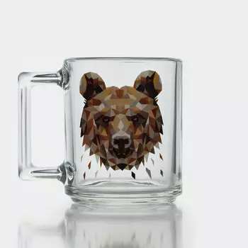 Кружка Animals, стеклянная, 250 мл, рисунок МИКС